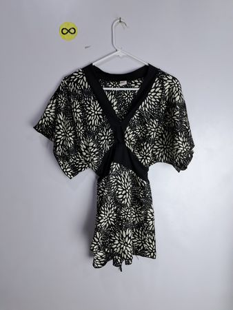 Black and White Floral Dress