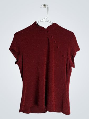 Red Short Sleeve Top