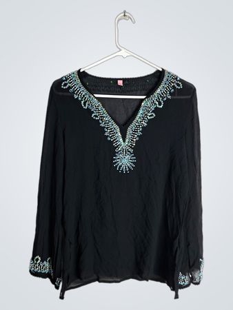 Black Embellished Blouse