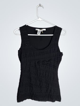 Max Studio Black Lace Tank Top
