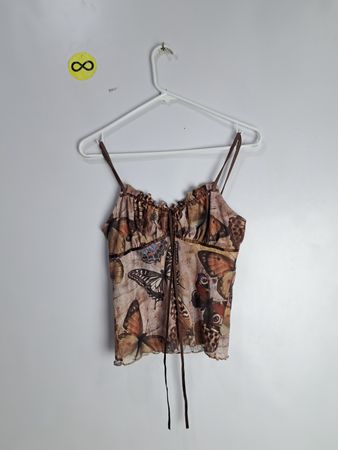 Butterfly Print Corset Top