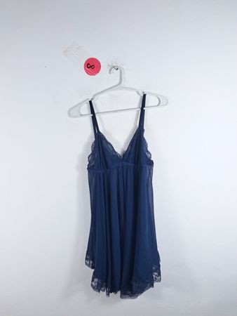 Unbranded Navy Blue Lace Slip Dress