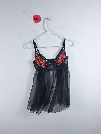 Victoria's Secret Red Plaid Lingerie Set