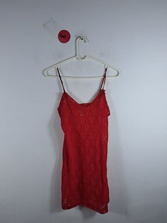 Morgan Taylor Intimates Red Lace Chemise