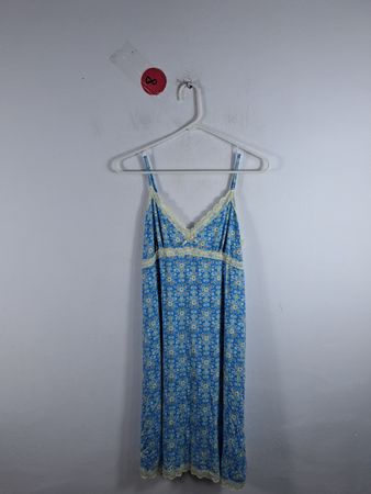 Cynthia Rowley Blue Floral Lace Slip Dress