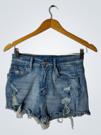 Distressed Denim Shorts