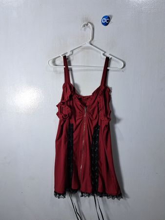 Red Ruffled Top