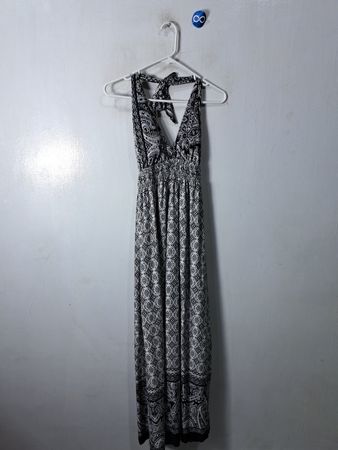 Black and White Paisley Dress