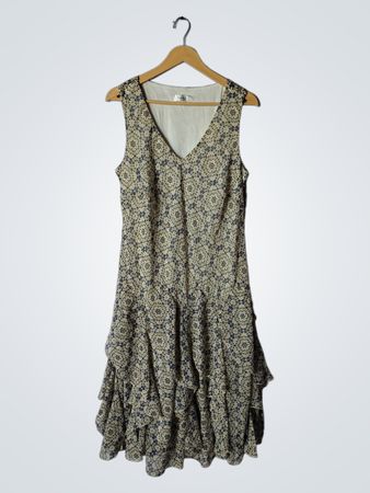 Dressbarn Sleeveless Patterned Flared Dress