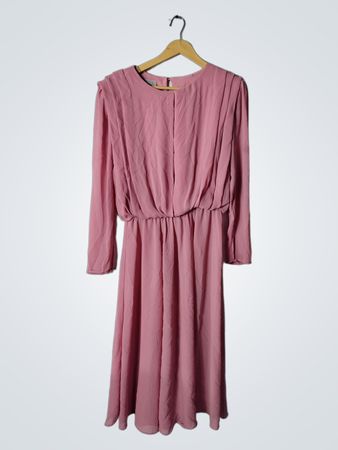 Pink Long-Sleeve Dress
