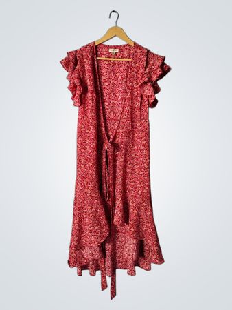 Max Studio Floral Red Dress