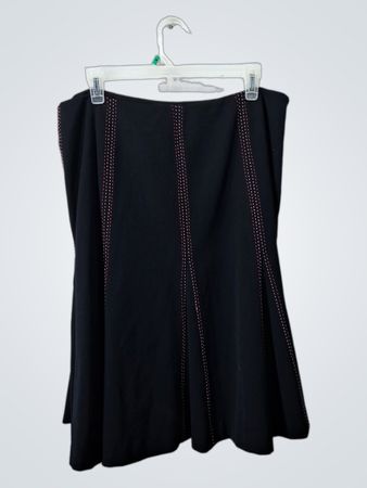 Black Skirt with Red Stitching