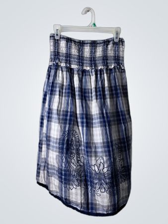 Blue Plaid Skirt