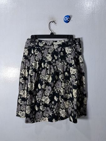 Floral Pleated Skirt