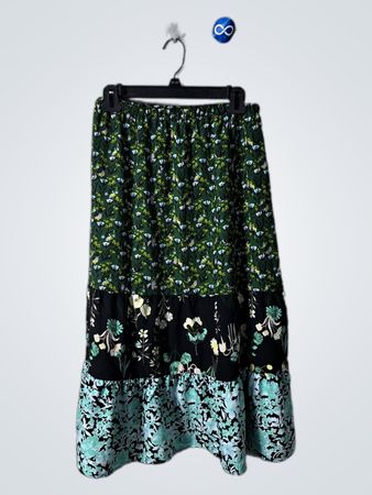 LOFT Floral Tiered Skirt