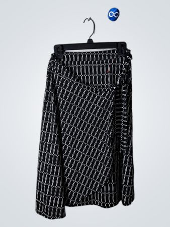 Black and White Patterned Skirt