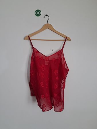 Secret Treasures Red Sheer Camisole