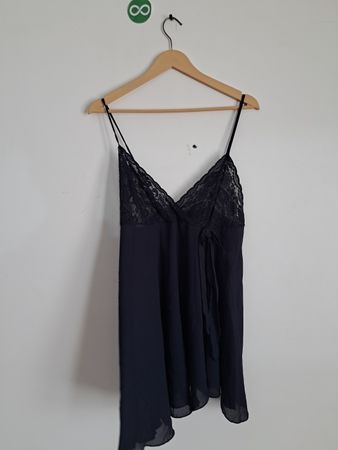 Black Camisole with Lace Trim