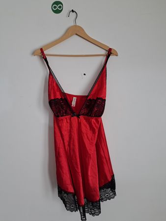 metaphor red lingerie dress
