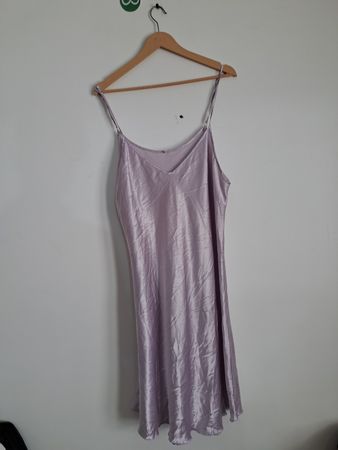 Lavender Satin Dress