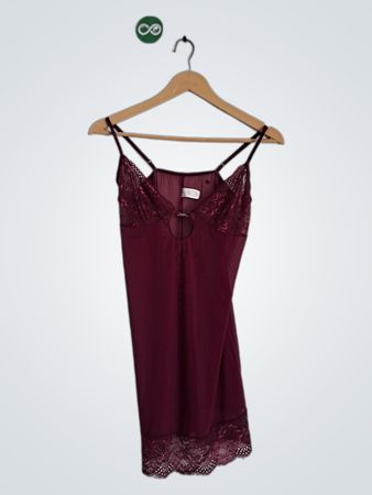 Burgundy Lace Chemise