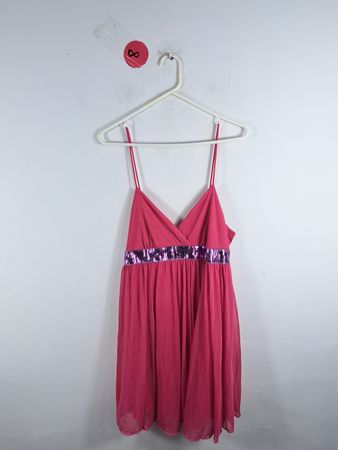 Pink Evening Dress with Sequins