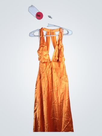 Orange Silk Dress
