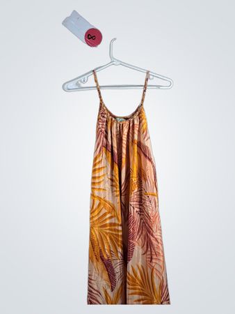 Orange and Yellow Floral Maxi Dress