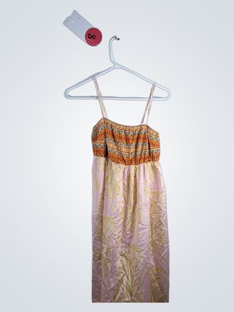Pink and Orange Floral Dress