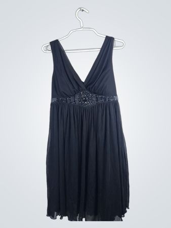 Intermission Black V-Neck Chiffon Dress