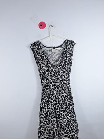 Black and White Patterned Dress