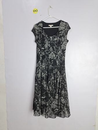 Coldwater Creek Black and White Floral Dress