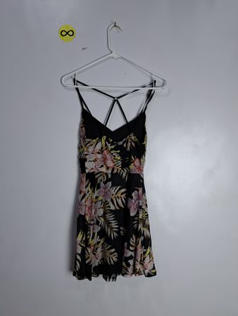 Volcom Black Floral Mini Dress