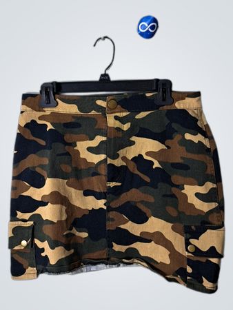 Forever 21 Camo Corduroy Mini Skirt