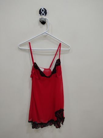 Jockey Red Lace Trim Cami Top