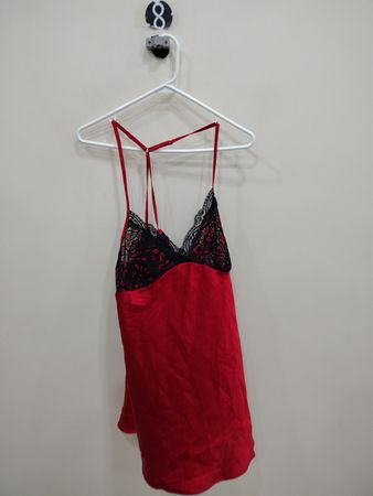 Red Lace Trim Camisole