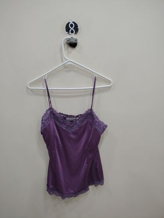 Worthington Purple Lace Trim Cami Top