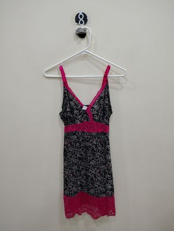 Burke Black and Pink Lace Trim Camisole