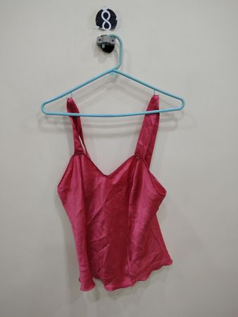Pink Satin Cami Top