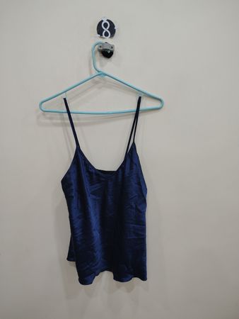 Blue Satin Cami