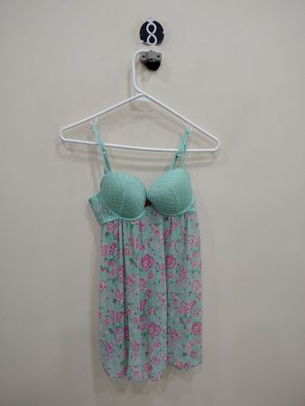 Daisy Fuentes Mint Green Floral Lace Babydoll