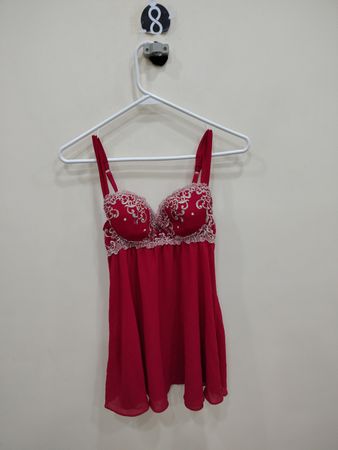 Fleur du Mal Red Lace Chemise