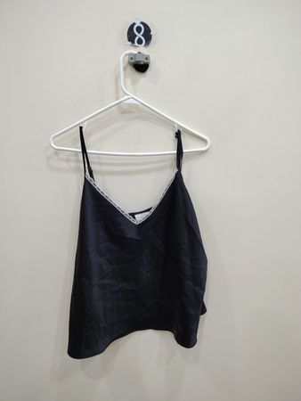 Black Lace-Trimmed Camisole