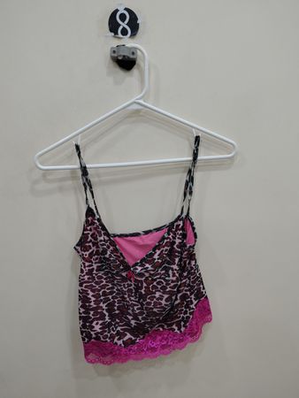 Leopard Print Mesh Cami Top