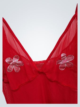 Unbranded Red Mesh Cami Top