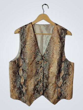 Snakeskin Print Vest