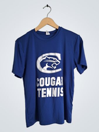 Blue T-Shirt with Cougar Tennis Logo