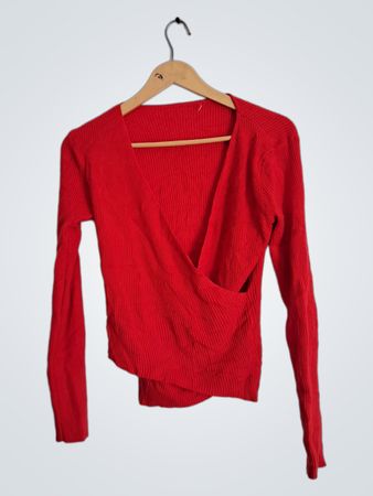 Red Long-Sleeve Top