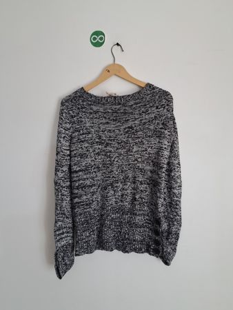 Grey and Black Knit Sweater
