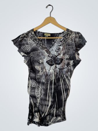 One World Black and White Butterfly Dress